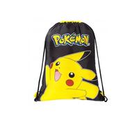 Pokemon Pikachu - Bolsa de deporte para niños, 42 x 32 cm, con cordón, bolsa de deporte, bolsa de zapatos para niños y niñas, con placa para el nombre, para escuela, ocio y deporte