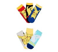 Pokemon Pikachu - Calcetines de deporte para niños (6 pares), multicolor, 35-37