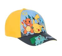 Pokemon Pikachu Cap Niños Niños Gorra de Basecap Talla 52 54 Azul o Amarillo Gorra de Paraguas, amarillo, 52