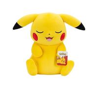 Pokémon Pikachu de felpa dormida de 45 cm - amarillo/rojo - juguete oficial de Pokémon para niños de 2 años y 3