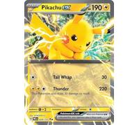 Pokemon - Pikachu ex 028/131 - Evoluciones prismáticas - Doble rara - Lámina - Tarjeta individual