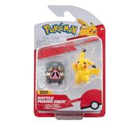 Pokémon Pikachu & Ferkuli Battle - Juego de minifiguras de batalla (5 cm)