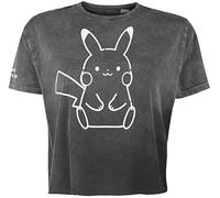 Pokémon Pikachu Mujer Camiseta Gris 100% algodón Ancho