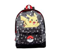 Pokemon Pikachu Pokeball - Mochila escolar para niños, color negro, Black