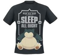 Pokémon Pikachu - Recharging Unisex Camiseta Negro 100% algodón Regular