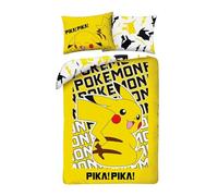 Pokemon Pikachu und Freunde Juego de ropa de cama, funda nórdica de 140 x 200 cm y funda de almohada de 70 x 90 cm, certificado Öko-Tex