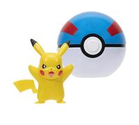 Pokémon PKW2660 Clip'n'Go Poké Ball - Pikachu & Good Ball, Poké Ball Oficial con Figura Detallada de 5 cm