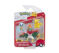 Pokémon PKW2807 - Juego de Figuras de Batalla - Pikachu, Schiggy, Resladero - Figuras Oficiales detalladas, 5 cm Cada uno