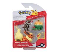 PoKéMoN PKW3047 - Juego de Figuras de Batalla - Pala, Balgoras, Flamara, Figuras Oficiales
