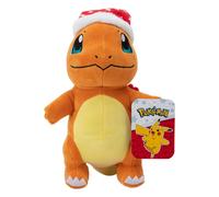 Pokémon PKW3103-20 cm de Peluche de Invierno - Glumanda con Gorro de Navidad, Peluche Oficial
