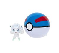 Pokémon PKW3135 Clip'n'Go Poké Balls Alola Vulpix & Super Ball, Poké Ball oficial con figura de 5 cm