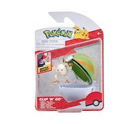 Pokemon PKW3136 Clip'n'Go Poké Balls - Pelota de Menki y Nestball, diseño oficial de Poké Ball con figura de 5 cm