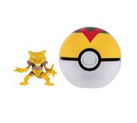 Pokémon PKW3144 Clip 'N' Go Abra Incluye Figura de Batalla de 5 cm y Accesorio de Bola de Nivel, Multicolor