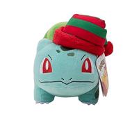 Pokémon PKW3377-20 cm Invierno Felpa - Bisasam con Gorro, Felpa Oficial
