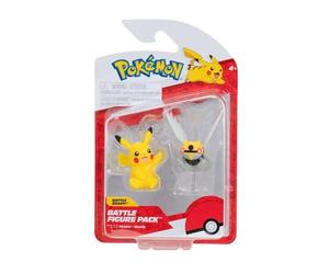 Pokémon PKW3576 - Juego de Figuras de Batalla Ninjask & Pikachu, Figuras Oficiales detalladas de 5 cm