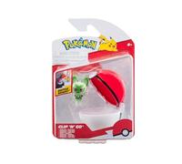 Pokémon PKW3629 Clip 'N' Go Sprigatito Incluye Figura de Batalla de 5 cm y Accesorio de Poké Ball, Multicolor