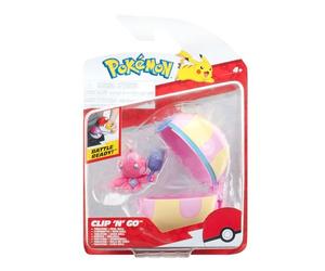 Pokémon PKW3631 Clip'n'Go Poké Ball Forgita & Heilball - Poké Ball Oficial con Figura de 5 cm