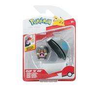 Pokémon PKW3633 Clip'n'Go Poké Ball - Pelota Oficial de Ferkuli & Schwerball, Poké Ball con Figura de 5 cm
