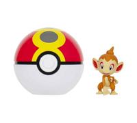 Pokémon PKW3640 Clip'n'Go Poké Ball Panflam & Wiederball, Poké Ball Oficial con Figura de 5 cm