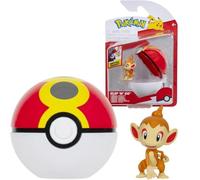 Pokémon PKW3640 Clip'n'Go Poké Ball Panflam & Wiederball, Poké Ball Oficial con Figura de 5 cm