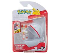 Pokémon PKW3642 Clip'n'Go Poké Ball Hopplo & Premierball, Poké Ball Oficial con Figura de 5 cm