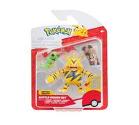Pokémon PKW3892 - Juego de Figuras de Batalla - Raupy, Wuffels, Elektek, Figuras Oficiales
