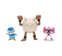 Pokémon PKW4088 - Juego de Figuras de Batalla - Bähmon, Plinfa, Rasaff, Figuras Oficiales