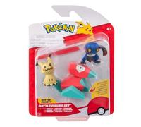 Pokémon PKW4091 - Juego de Figuras de Batalla (glibunculo, mimigma y porigón)