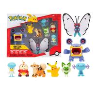 Pokémon PKW4100 - Juego de figuras de batalla (8PK: Pikachu #7, Fuecoco, Quaxly, Sprigatito, Wooper, Growlithe, Butterfree, Loudred)