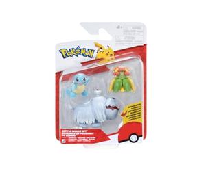 Pokémon PKW4559 - Juego de Figuras de Batalla - Schiggy, Blubella, Gruff | Juego de figuras oficiales