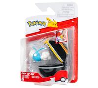 Pokémon PKW4604 Clip 'N' Go Poké Ball - Wablu y Pelota de Lujo Oficial Poké Ball con Figura móvil de 5 cm