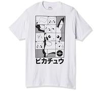 Pokemon Pokémon Pikachu - Camiseta Japonesa Puzzle Power, Blanco, L