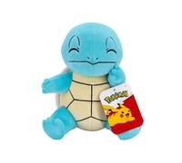Pokemon Plush Squirtle - 20 cm de alto - Azul/Marrón - Peluche oficial Pokémon para niños a partir de 2 años