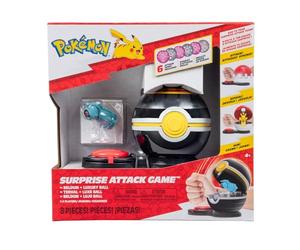 Pokémon PokemonGame Surprise Attack Game Single-Pack Beldum with Stand with Luxury Ball - Psychic & Steel Disks - W5