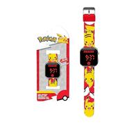 Pokémon Reloj Digital LED, Reloj Infantil Correa Ajustable, Funcion Hora y Fecha, Regalo Niños | Rojo