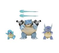 Pokémon Select Evolution Paquete de 3 - Cuenta con Squirtle, 3 Pulgadas Wartortle y 4.5 Pulgadas Blastoise Battle Figuras - Detalles auténticos