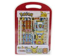 Pokémon Set de papelería: estuche, pack de dibujo y lápices Pikachu multicolor (Producto oficial)