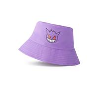 Pokémon Sombrero de Pescador Morado Gengar | Sombreros clásicos de protección Solar de Dibujos Animados | Sombrero Informal para Hombre | Ligero y cómodo