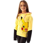 Pokémon Sudadera con Capucha de para niñas Pikachu suéter Amarillo con Capucha 13-14 años