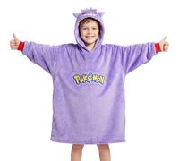 Pokémon Sudadera con Capucha Niños, Pikachu Gengar Anime Oversized Sudaderas Poncho de Forro Polar con y sin Bolsa Incorporada