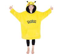 Pokémon Sudadera con Capucha Niños, Pikachu Gengar Anime Oversized Sudaderas Poncho de Forro Polar con y sin Bolsa Incorporada