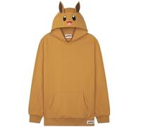 Pokémon Sudadera Niño Niña y Adolescente, Pikachu Sudaderas con Capucha Cómoda, Bolsillo Canguro, Regalos Anime para Niños (13-14 Años, Beige Eevee)