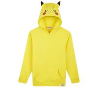 Pokémon Sudadera Niño Niña y Adolescente, Pikachu Sudaderas con Capucha Cómoda, Bolsillo Canguro, Regalos Anime para Niños (7-8 Años, Pikachu Amarillo)