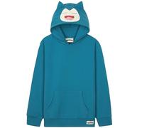 Pokémon Sudadera Niño Sudaderas con Capucha Adolescente Cómoda con Bolsillo Canguro Regalos Anime para Niños (7-8 Años, Azul Snorlax)