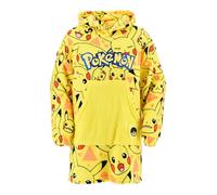 Pokémon Sudadera para Niño, Manta con Capucha para Niño, Diseño Pikachu Sudadera Manta Polar Suave, Talla 12 Años