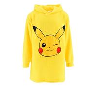 Pokémon Sudadera para Niño, Manta con Capucha para Niño, Diseño Pikachu Sudadera Manta Polar Suave, Talla 3/5 Años