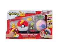 Pokémon Surprise Attack Game - Pikachu de 2 Pulgadas con Bola rápida y Treecko de 2 Pulgadas con Bola de curación más Seis Discos de Ataque