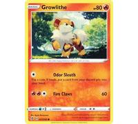 Pokemon - Tarjeta individual Growlithe 027/192 REBEL CLASH, multicolor