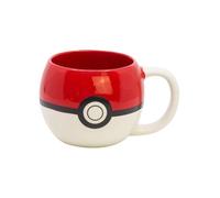Pokemon - Taza de café en 3D (cerámica, 430 ml), color blanco y rojo