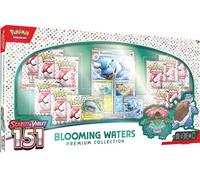 Pokémon TCG: Blooming Waters Premium Collection (4 Tarjetas promocionales de Aluminio, 1 Carta de Gran tamaño y 12 Paquetes de Refuerzo)